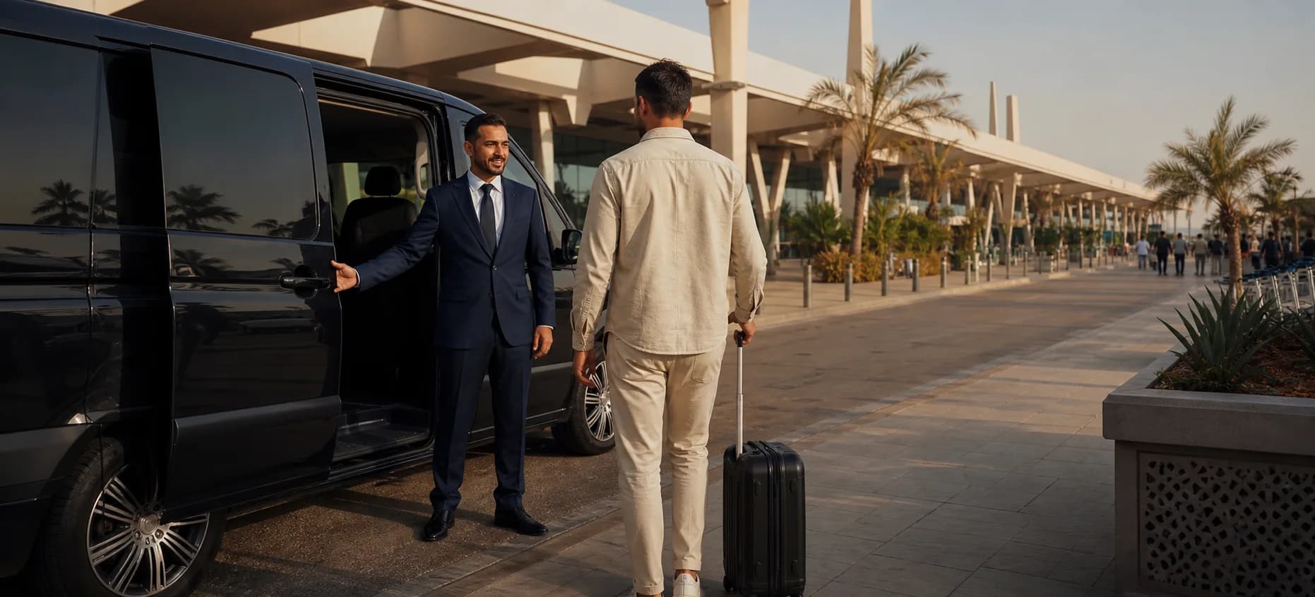 Private driver preparing an airport pickup at Agadir Al Massira Airport